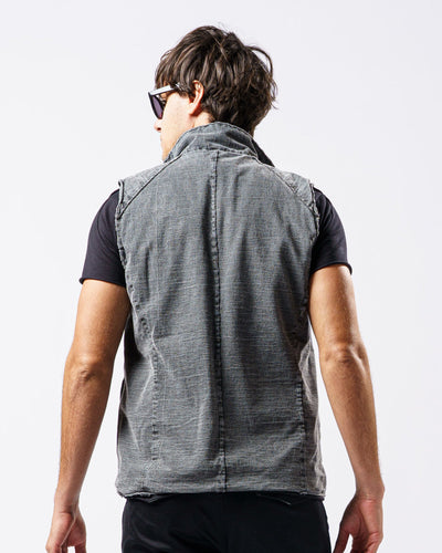 cut-off stand collar vest