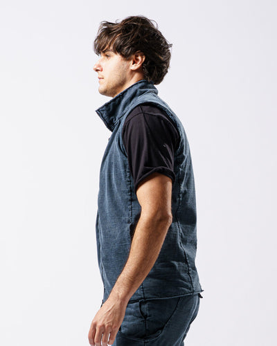 cut-off stand collar vest