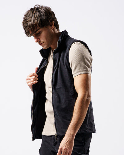 cut-off stand collar vest