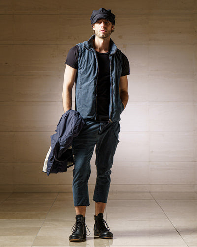 cut-off stand collar vest