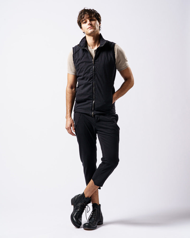 cut-off stand collar vest