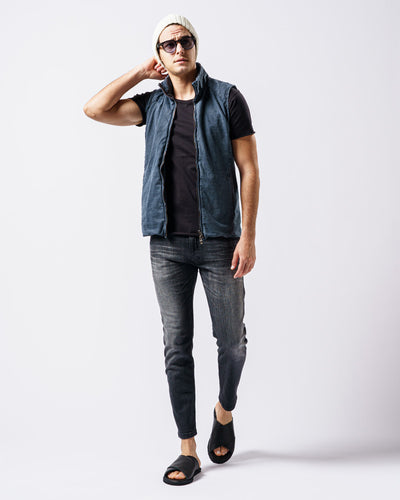 cut-off stand collar vest