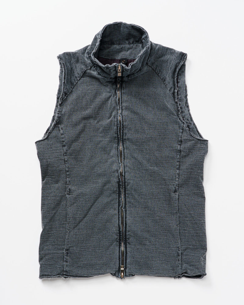 cut-off stand collar vest