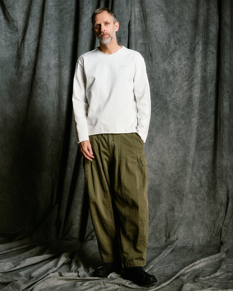 tight jersey cut-off L/S