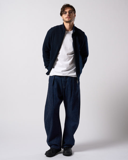 lomond×powder zip-up knit