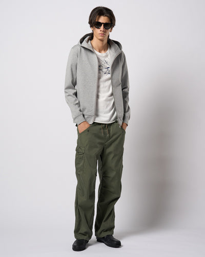 high neck zip-up parka