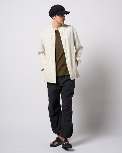 band collar shirt coat