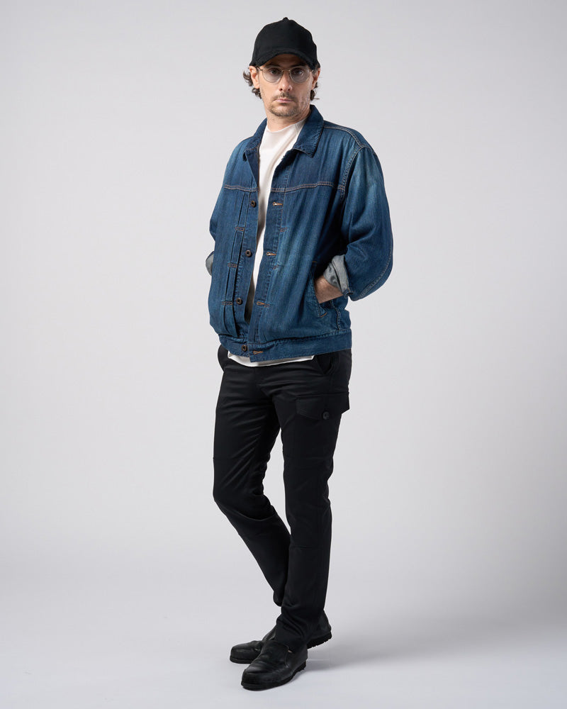 fine satin slim cargo