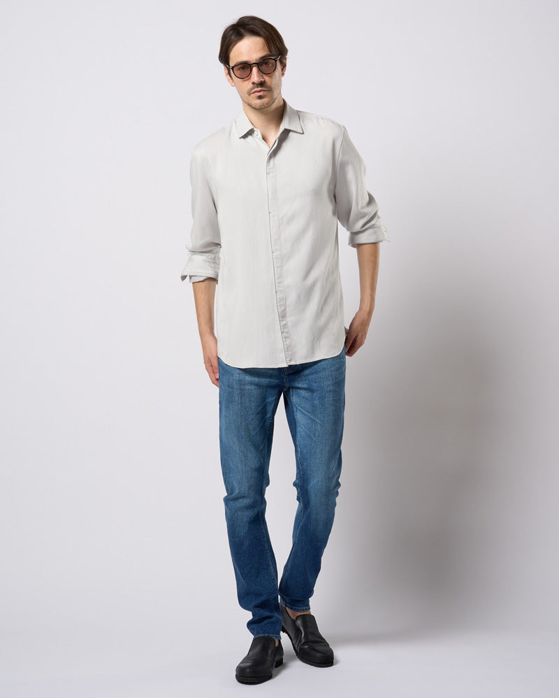 fly front shirt