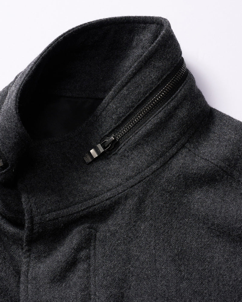 milled wool field jacket