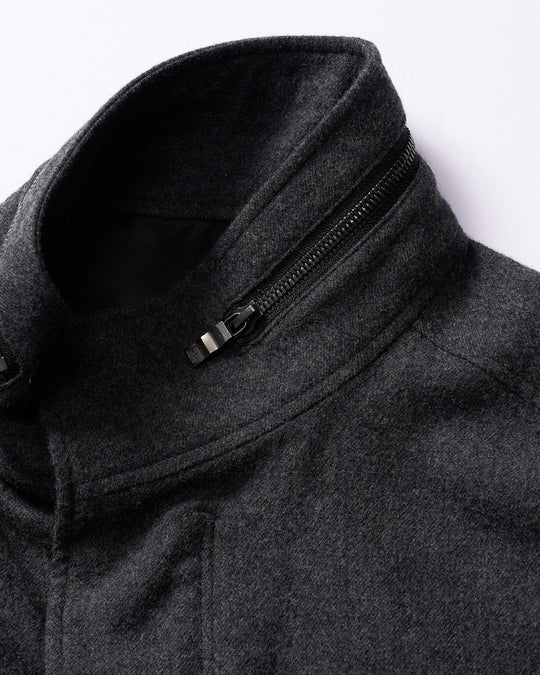 milled wool field jacket