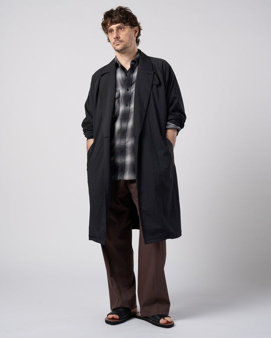 loose check western shirt