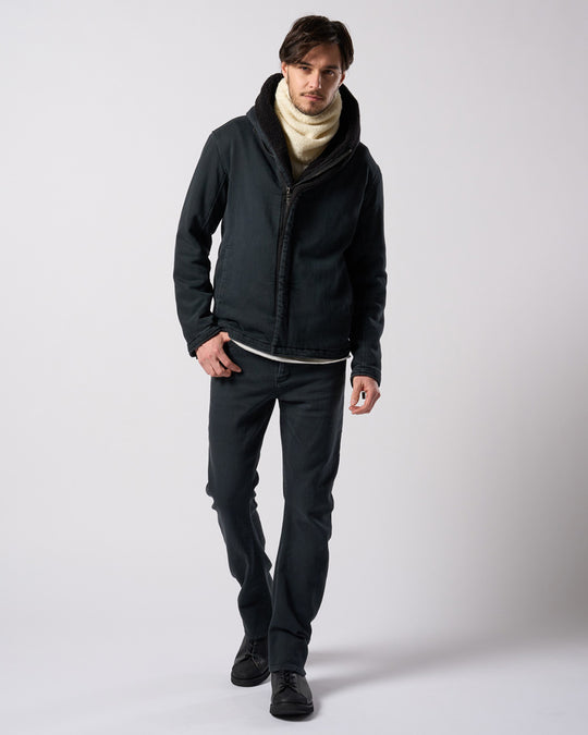 denim jersey 3D banana flare pants
