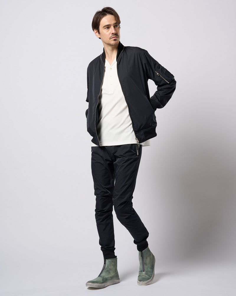 neck zip blouson