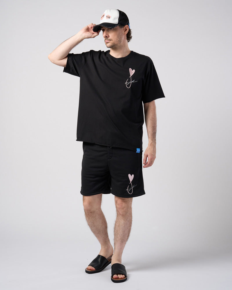 【Maison Honoré Paris × wjk】2-heart patch cut-off mesh cap
