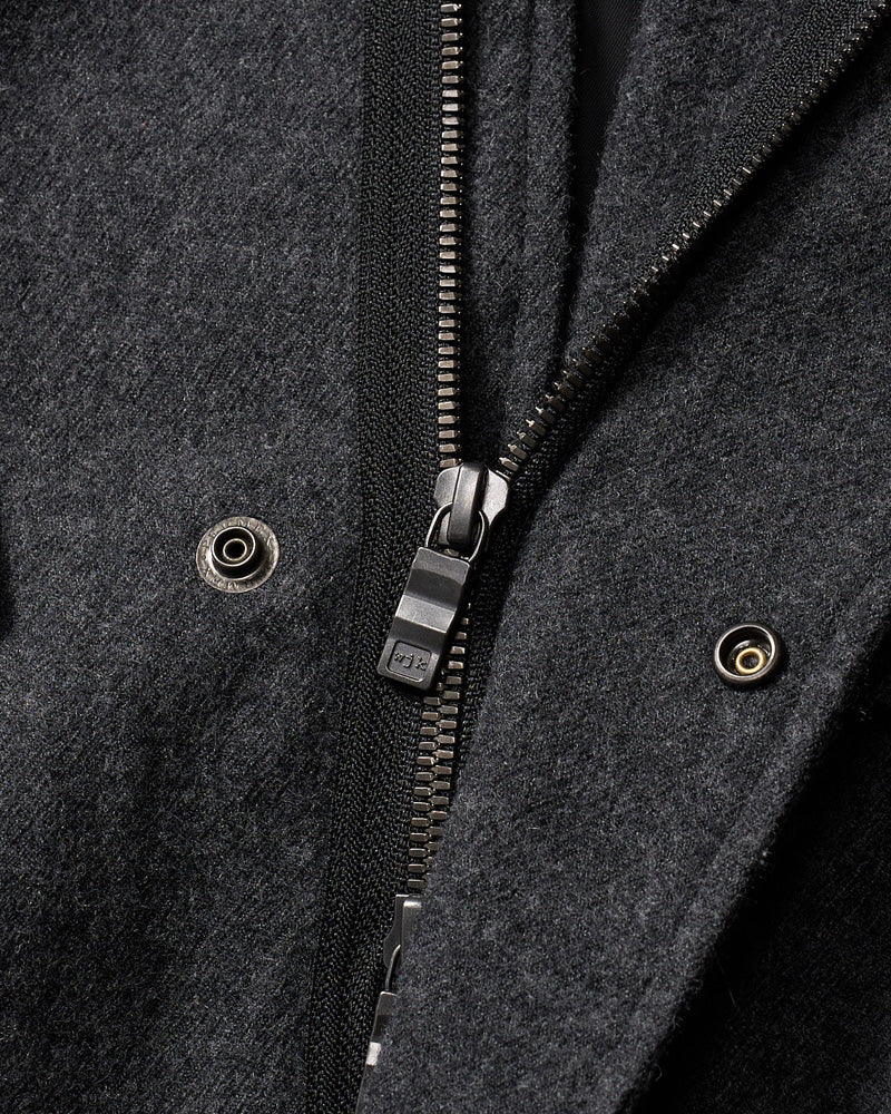 milled wool field jacket