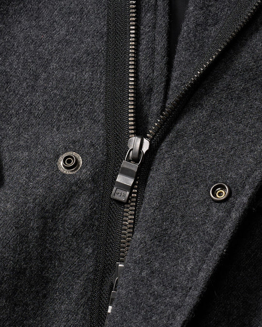 milled wool field jacket