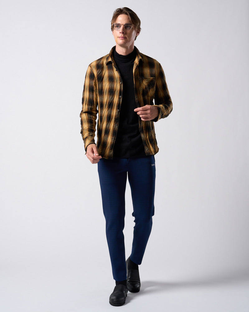 【muta × wjk】twist wrinkle check shirt