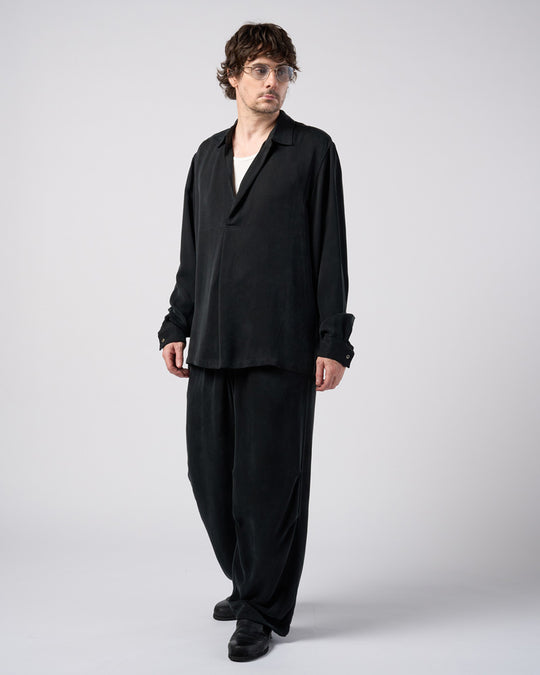 cupro vintage knee tuck easy pants
