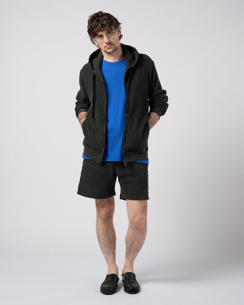 hard dry waffle damage zip hoodie