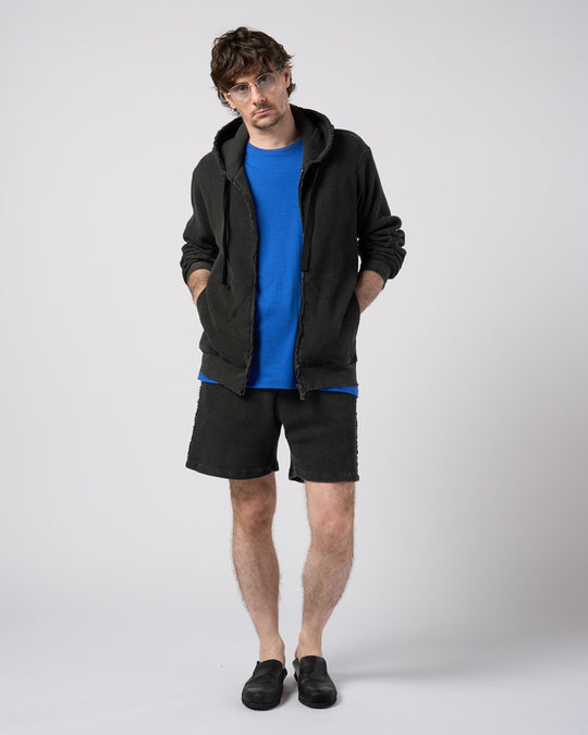 hard dry waffle damage zip hoodie