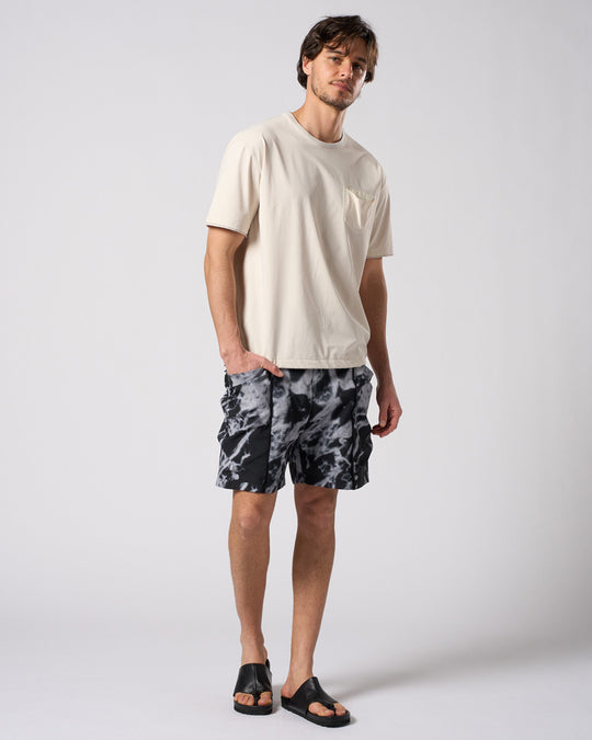 drawstring leather pocket S/S