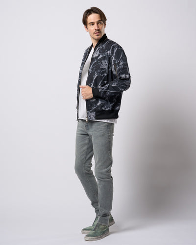 neck zip blouson