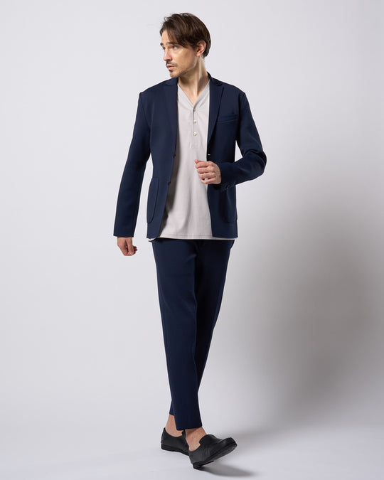 function knit easy slacks (jacquard check)
