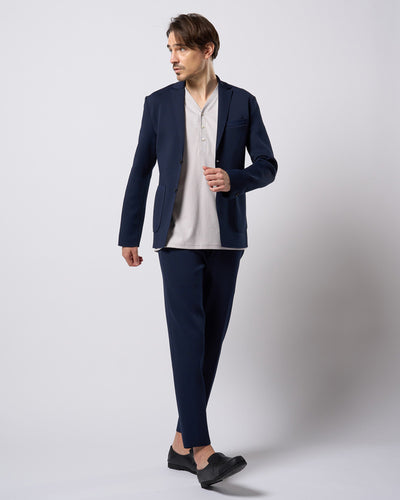 function knit easy slacks (jacquard check)