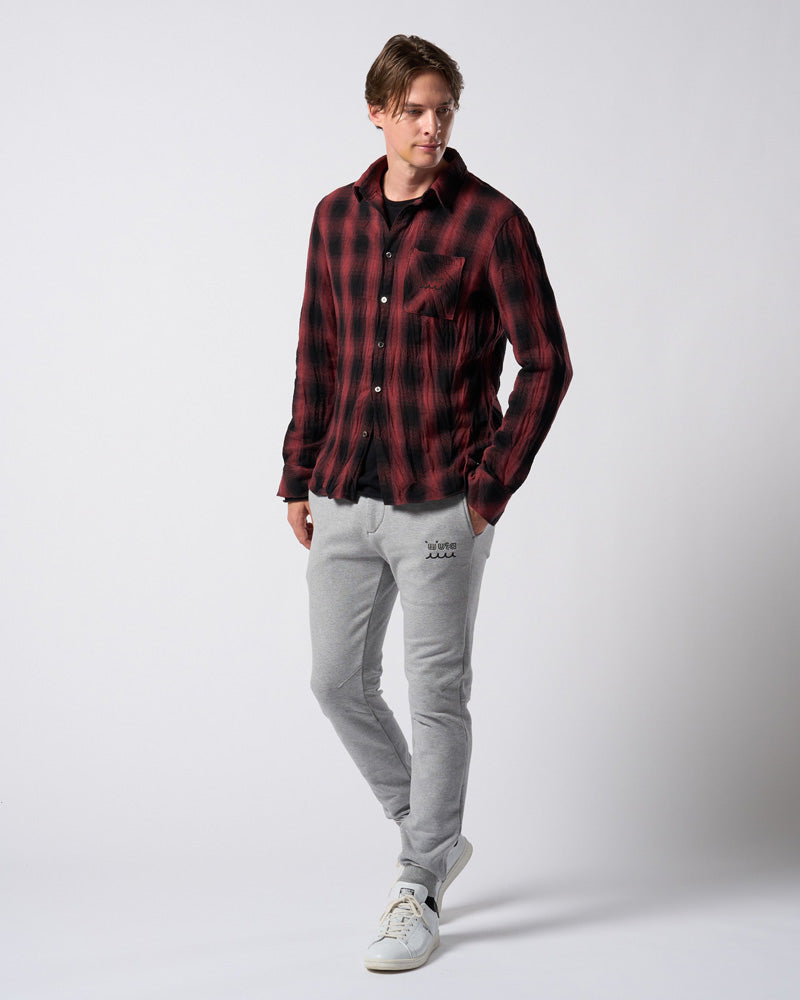 【muta × wjk】twist wrinkle check shirt
