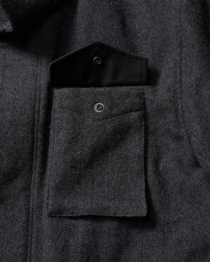 milled wool field jacket