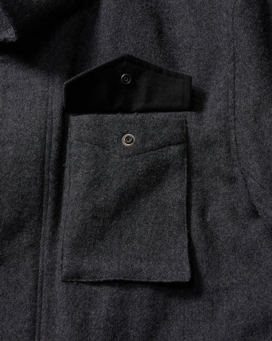 milled wool field jacket