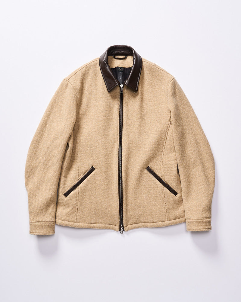 classical tweed zip blouson