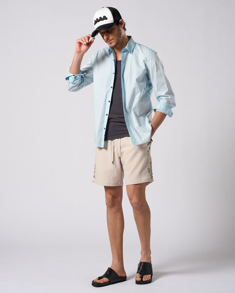 bandana print panel shorts