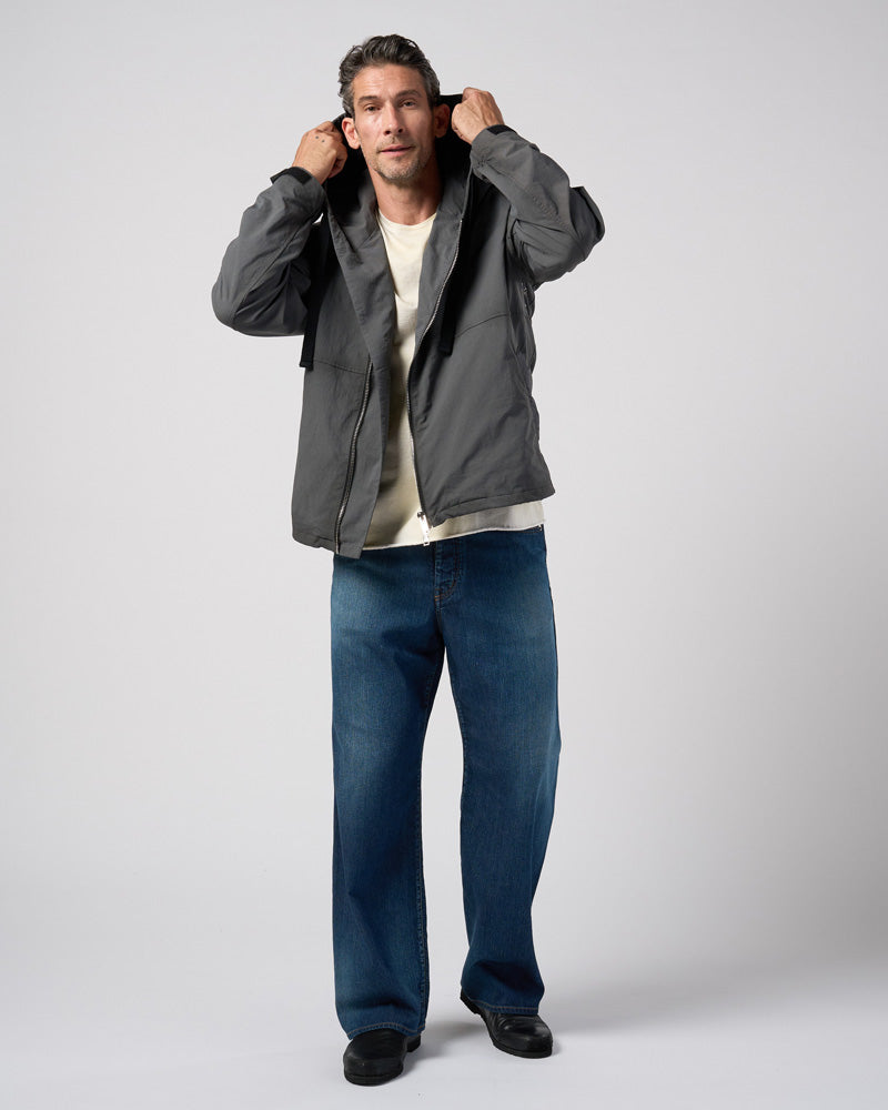 textured nylon short witch blouson