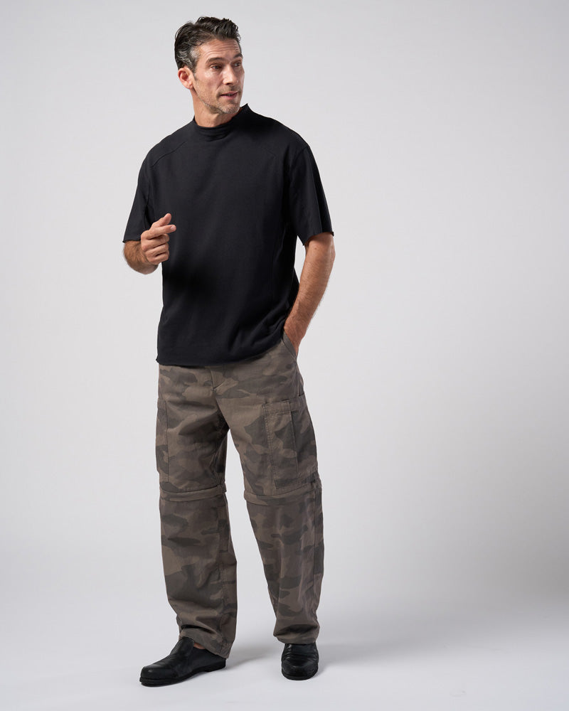 cut-off semi mock neck S/S