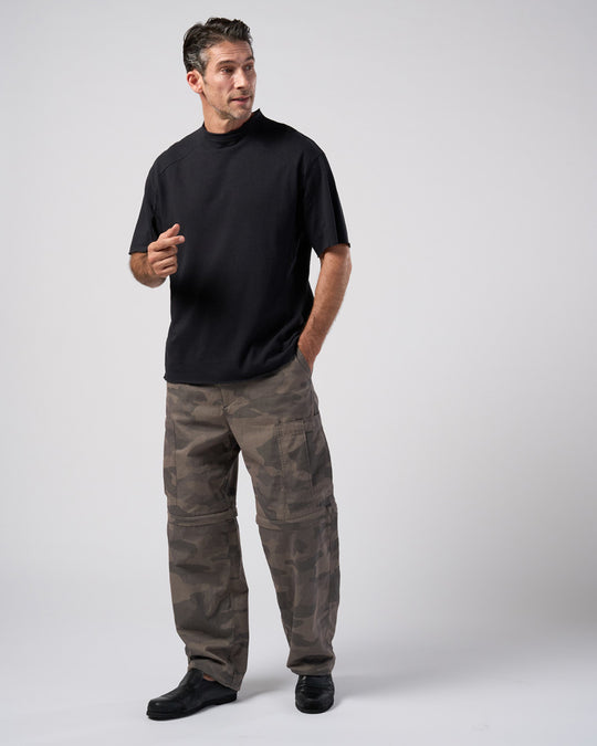 cut-off semi mock neck S/S