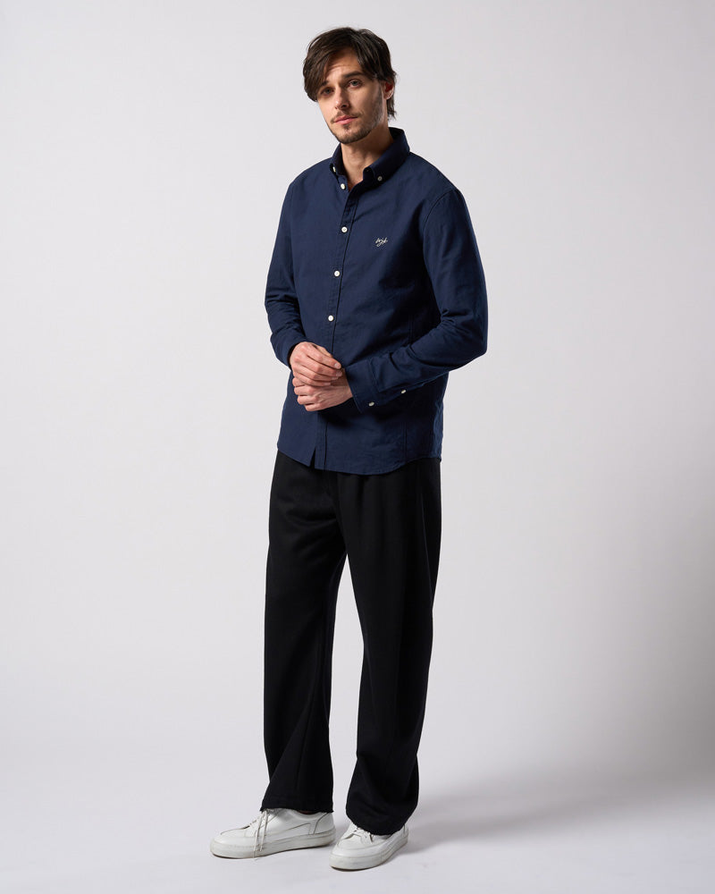 venetian stripe wide banana slacks
