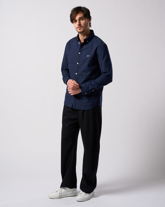 venetian stripe wide banana slacks