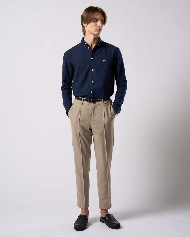 comfort pin-tuck slim slacks