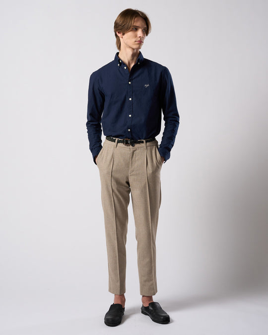 comfort pin-tuck slim slacks