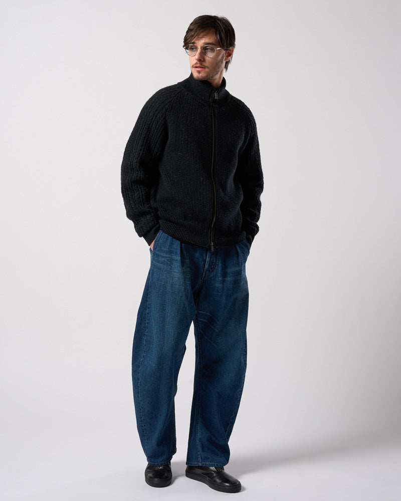 lomond×powder zip-up knit