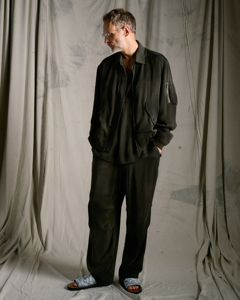 cupro vintage pull-over skipper shirt L/S