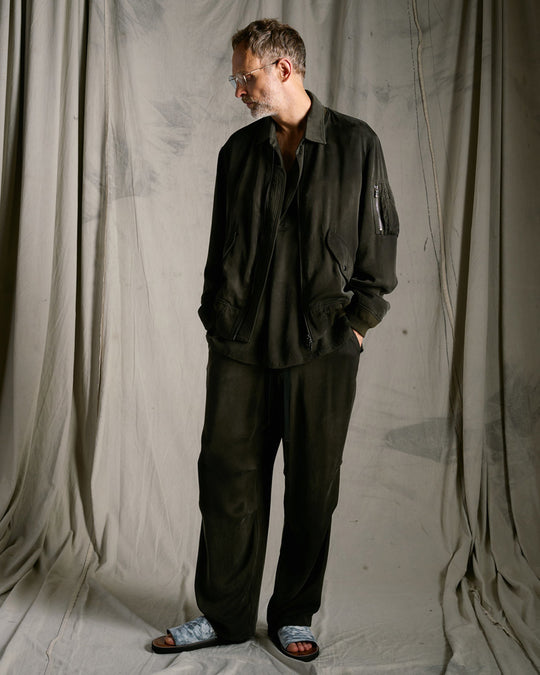 cupro vintage pull-over skipper shirt L/S