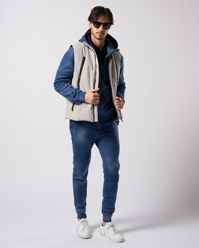 fade switching rib sweat pants