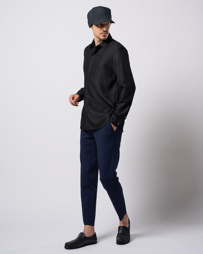 function knit easy slacks (jacquard check)