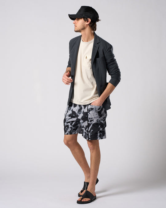 drawstring leather pocket S/S