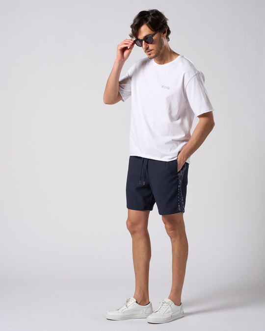 bandana print panel shorts