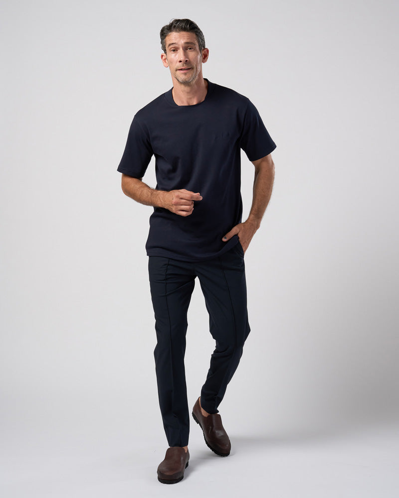 comfort pin-tuck slim slacks