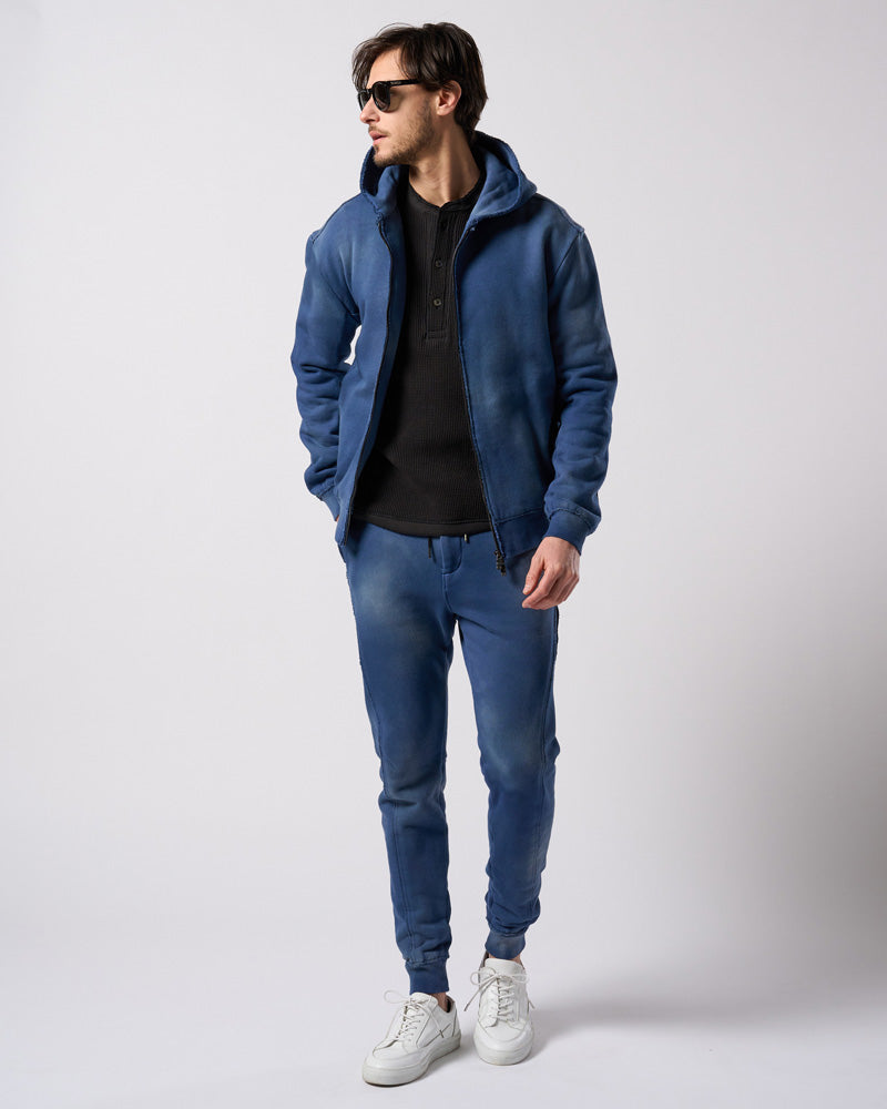 fade zip-up hoodie